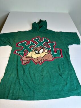 Sundek Green Taz Graphic Hoodie Tee with Red Accents